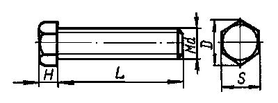 Болты с шестигранной уменьшенной головкой ГОСТ 7796—70